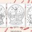 Snow globe coloring pages featured image