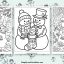 Snowman family coloring pages featured image