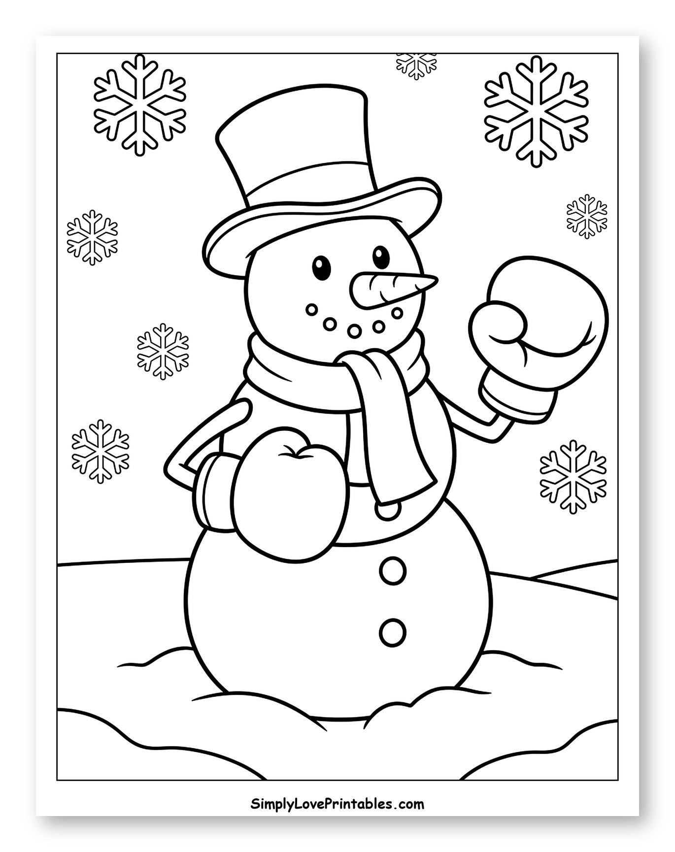Snowman with Boxing Gloves and Top Hat