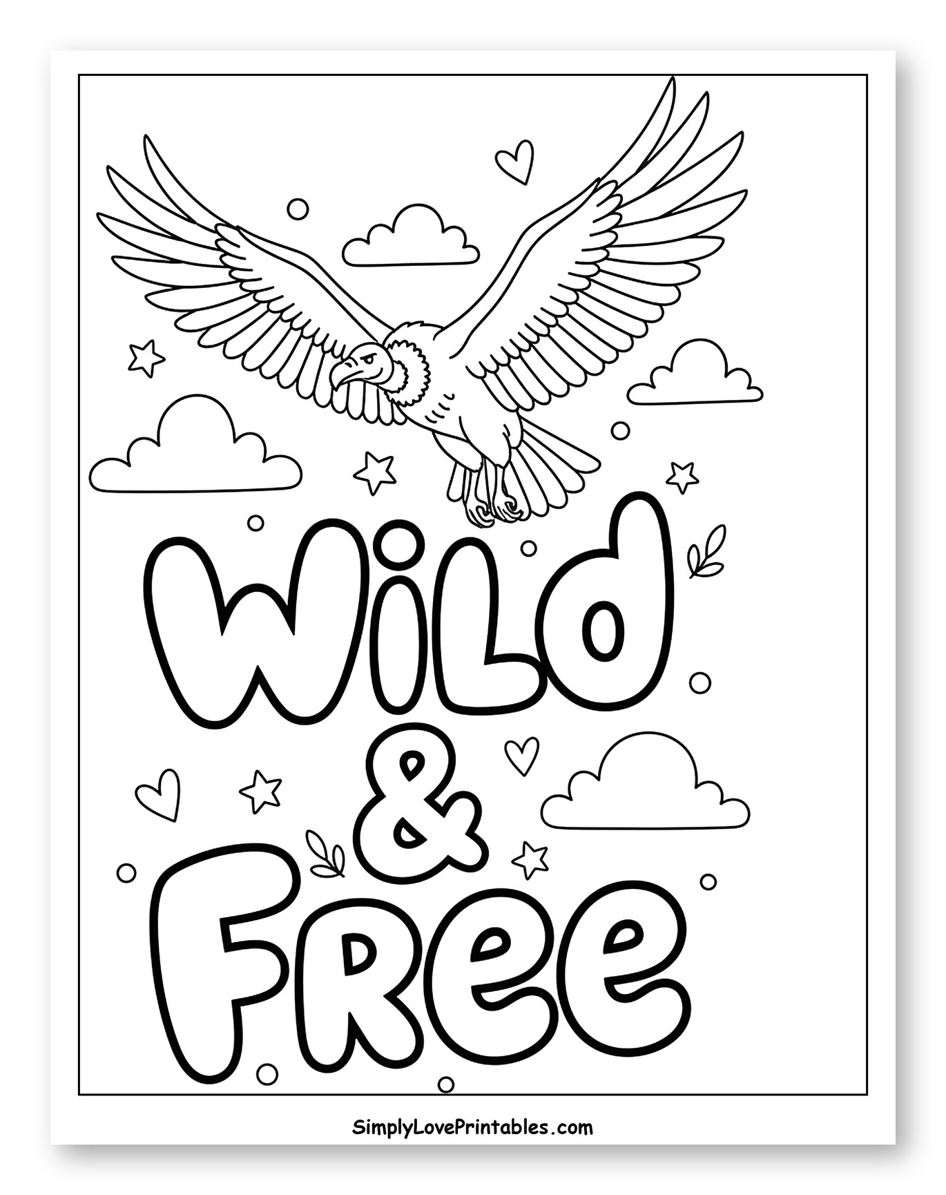 Soaring Vulture with Wild and Free Message