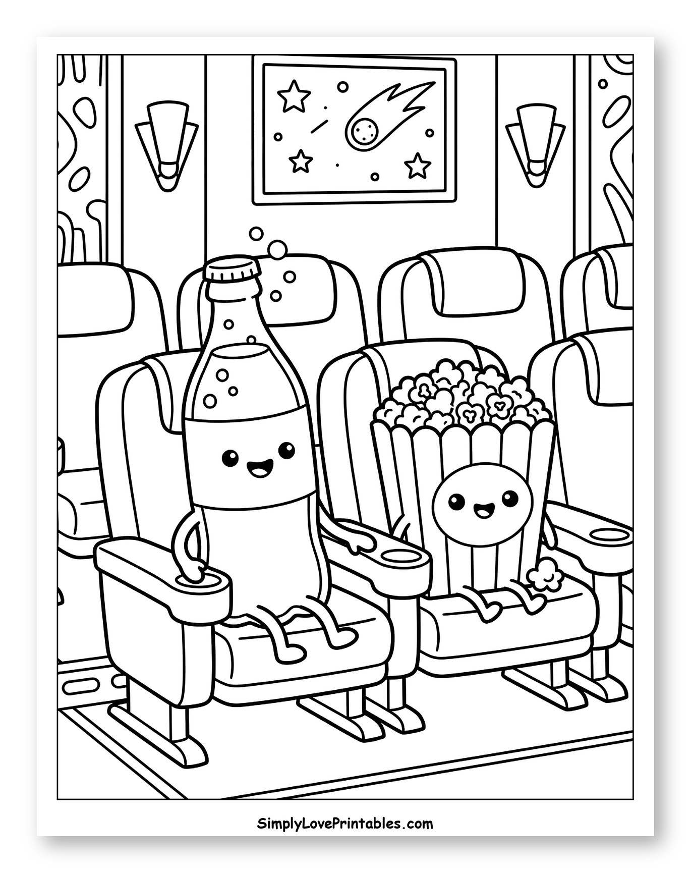 Soda and Popcorn Friends at the Movies