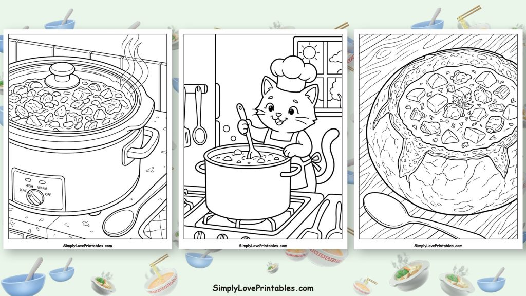 Soup coloring pages featured image
