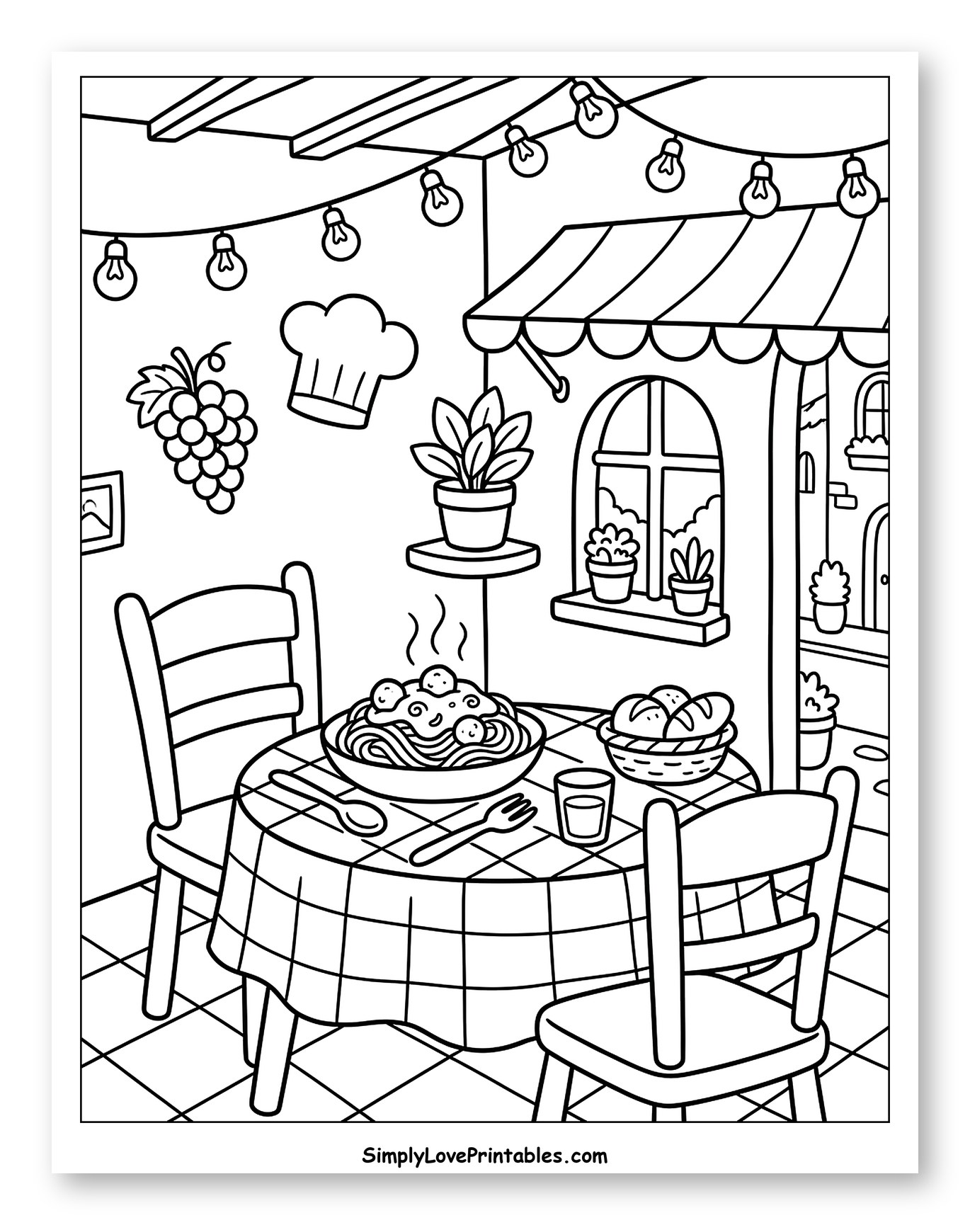 Spaghetti and Meatballs Dinner at a Restaurant