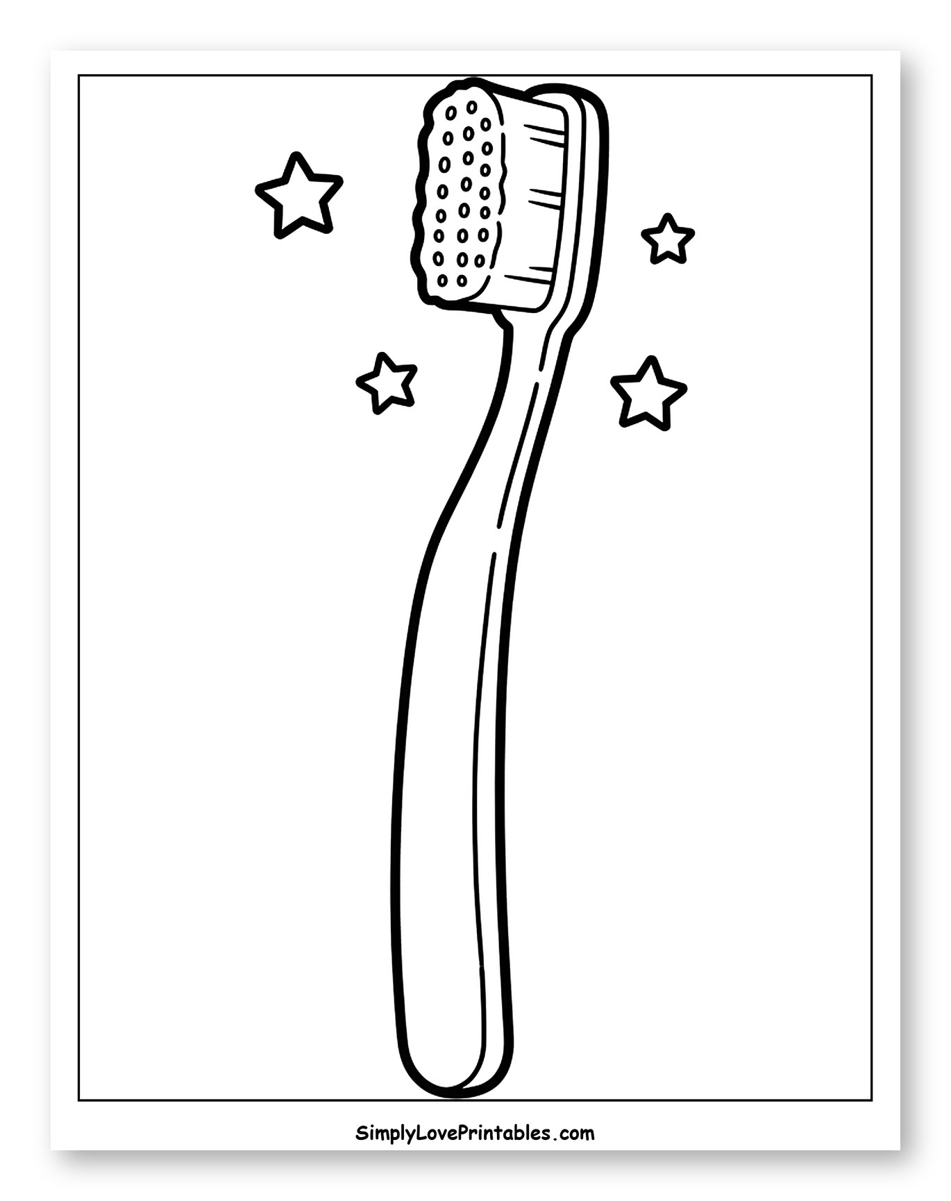 Sparkling Clean Toothbrush and Stars