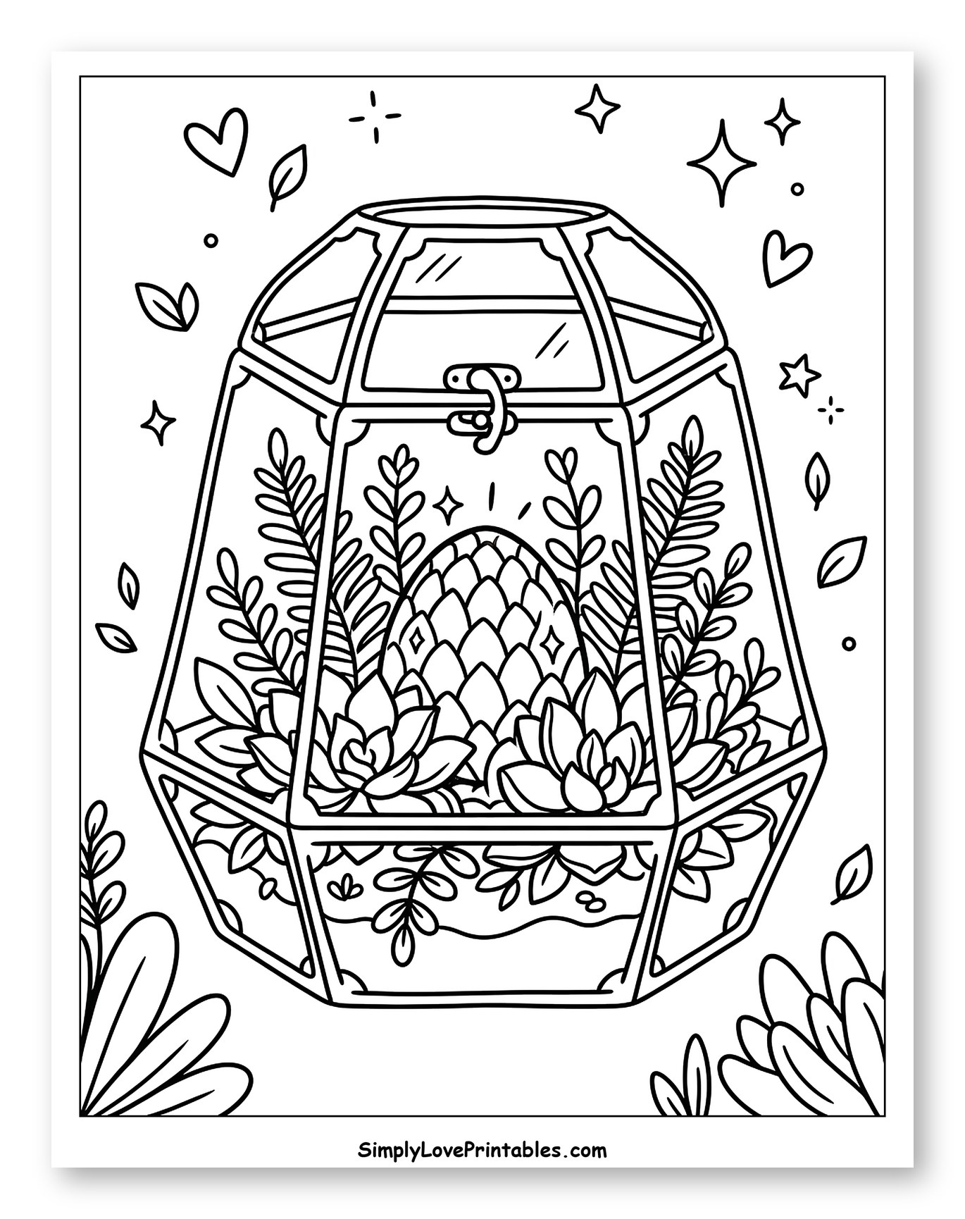 Sparkling Dragon Egg in a Glass Terrarium