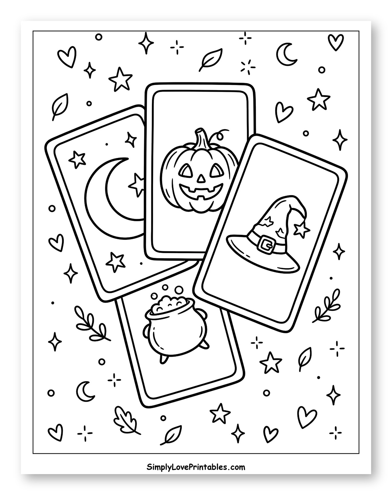Spooky Halloween Fortune Cards and Symbols