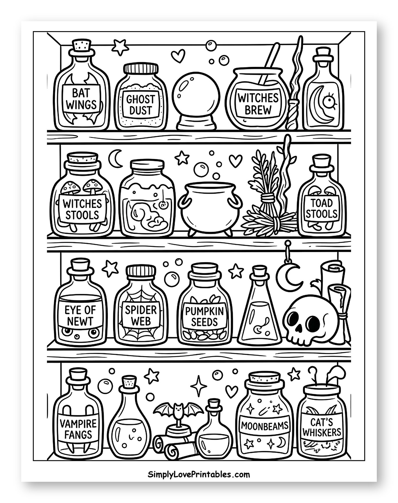Spooky Halloween Ingredients on Shelves