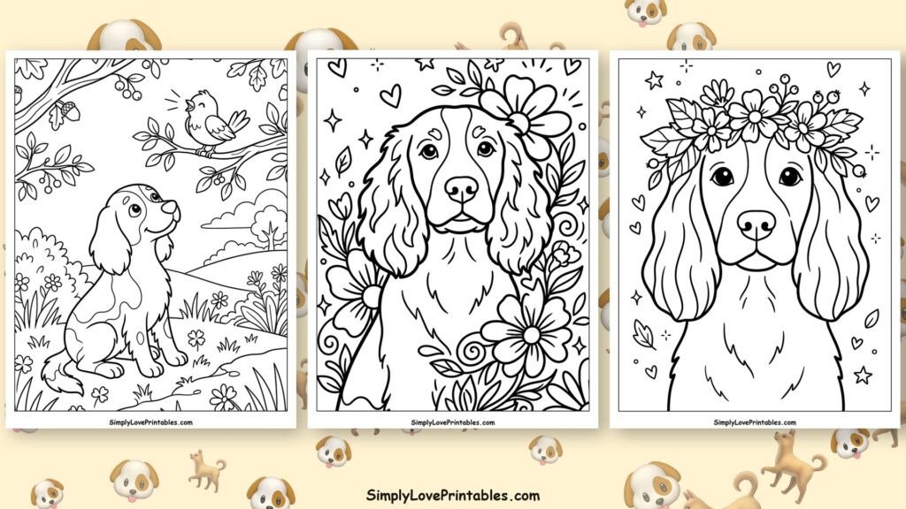 Springer Spaniel coloring pages featured image