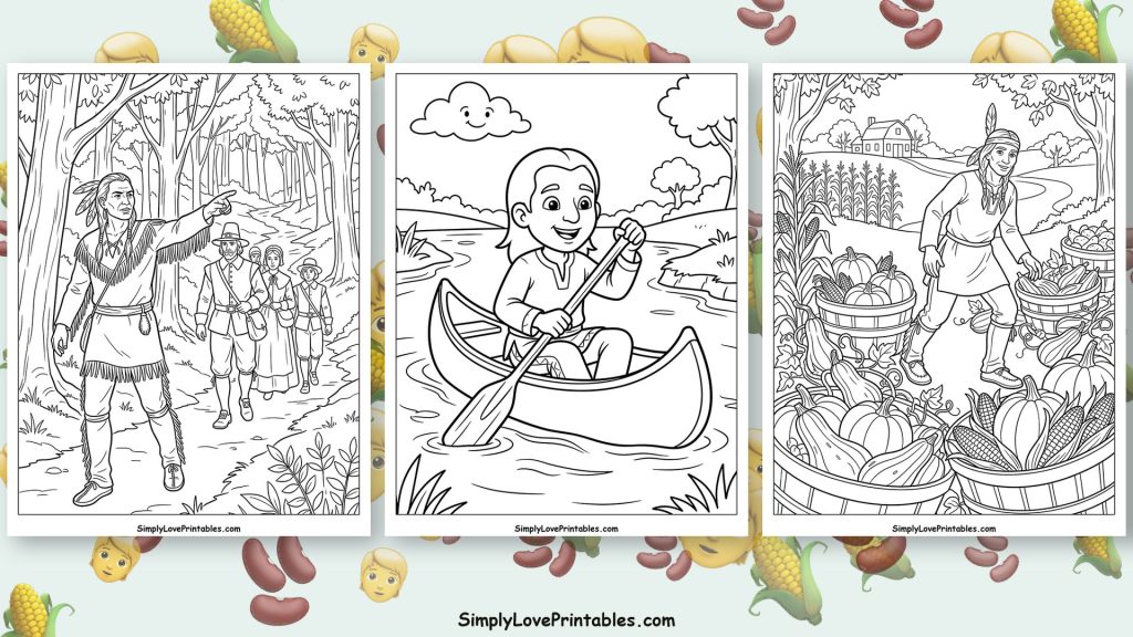 Squanto coloring pages featured image