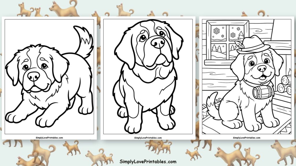 St. Bernard coloring pages featured image