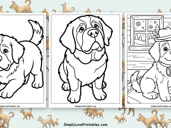 St. Bernard coloring pages featured image