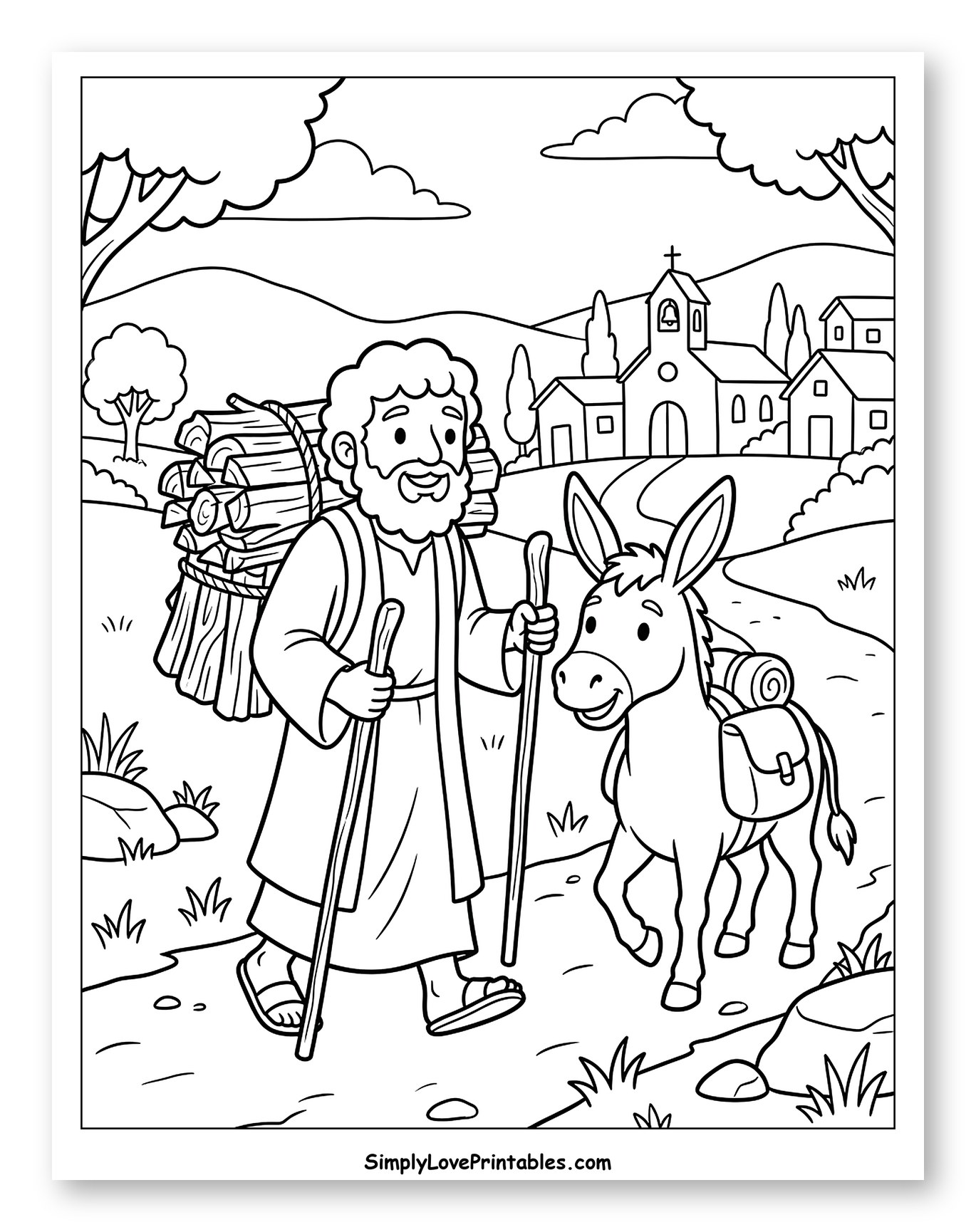 St. Joseph and Donkey on a Journey