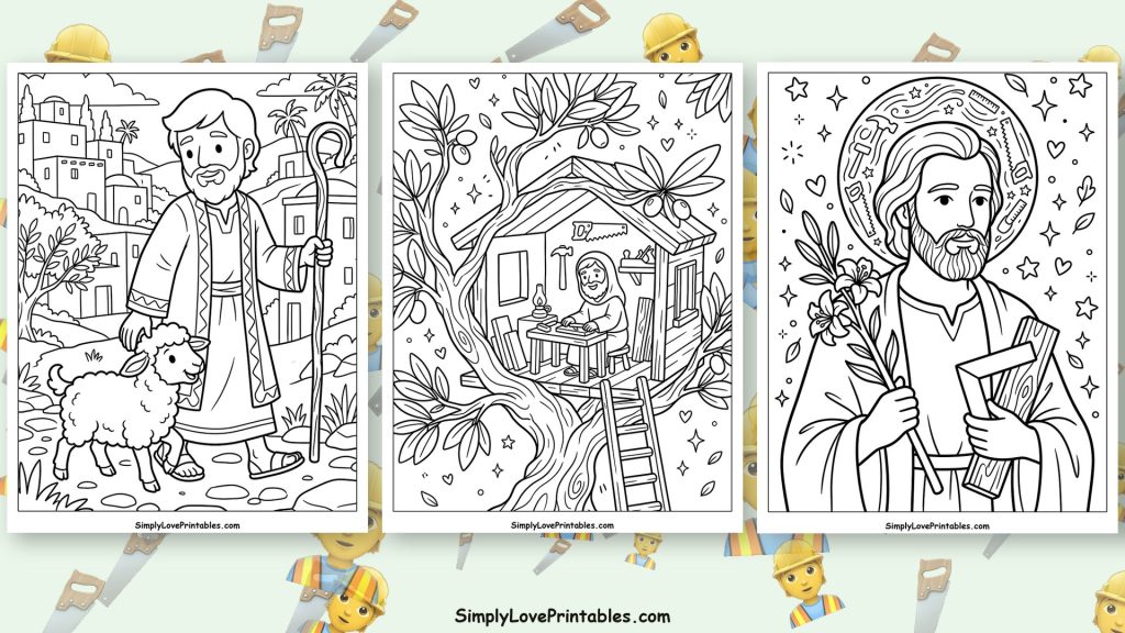 St. Joseph coloring pages featured image