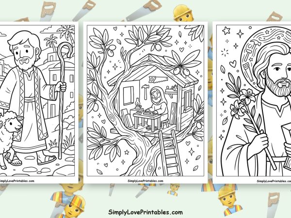 St. Joseph coloring pages featured image