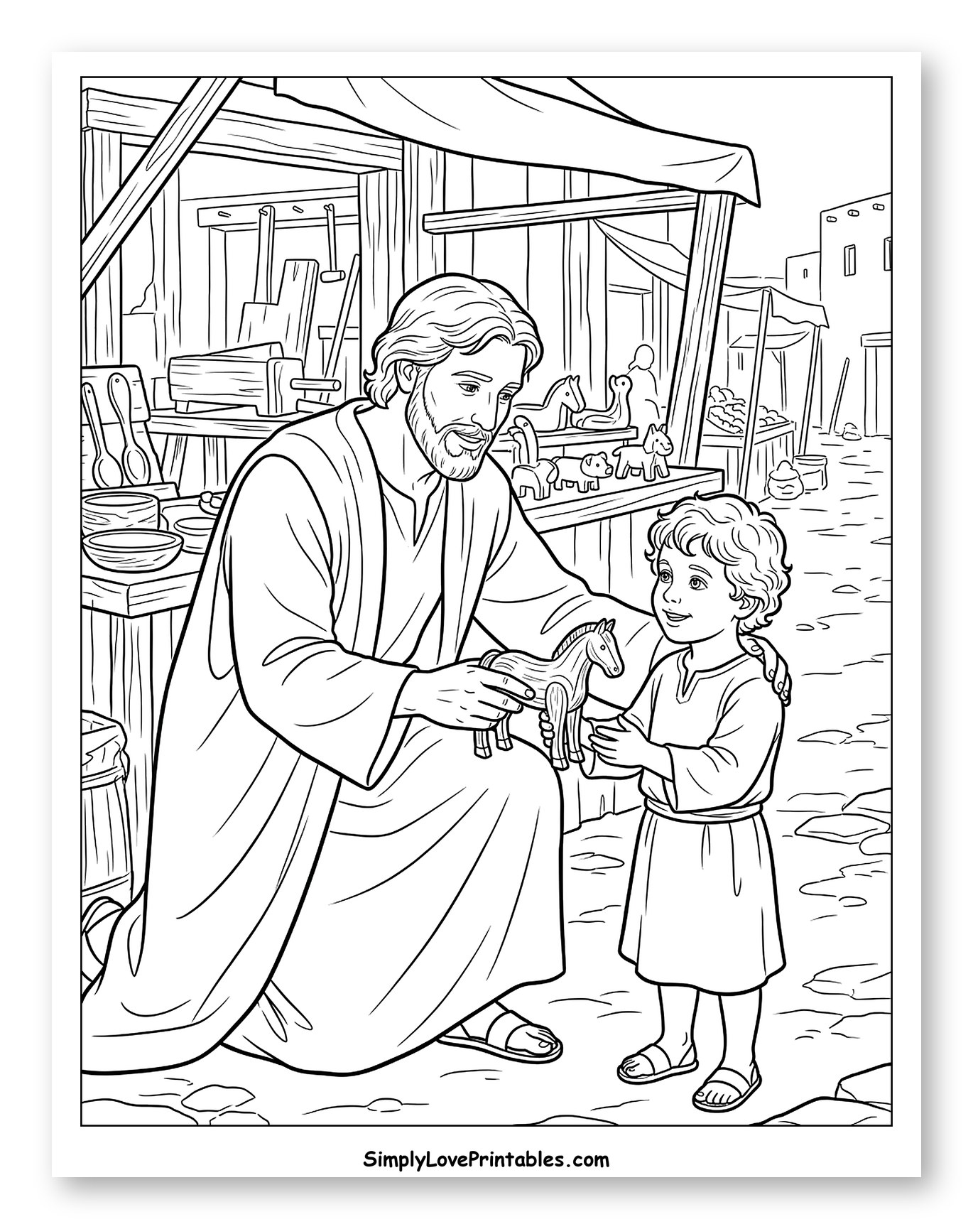 St. Joseph Handing a Toy Horse to a Child