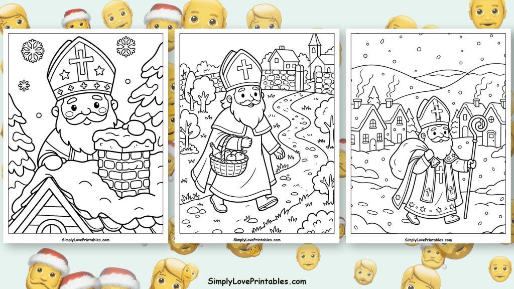 St. Nicholas coloring pages featured image