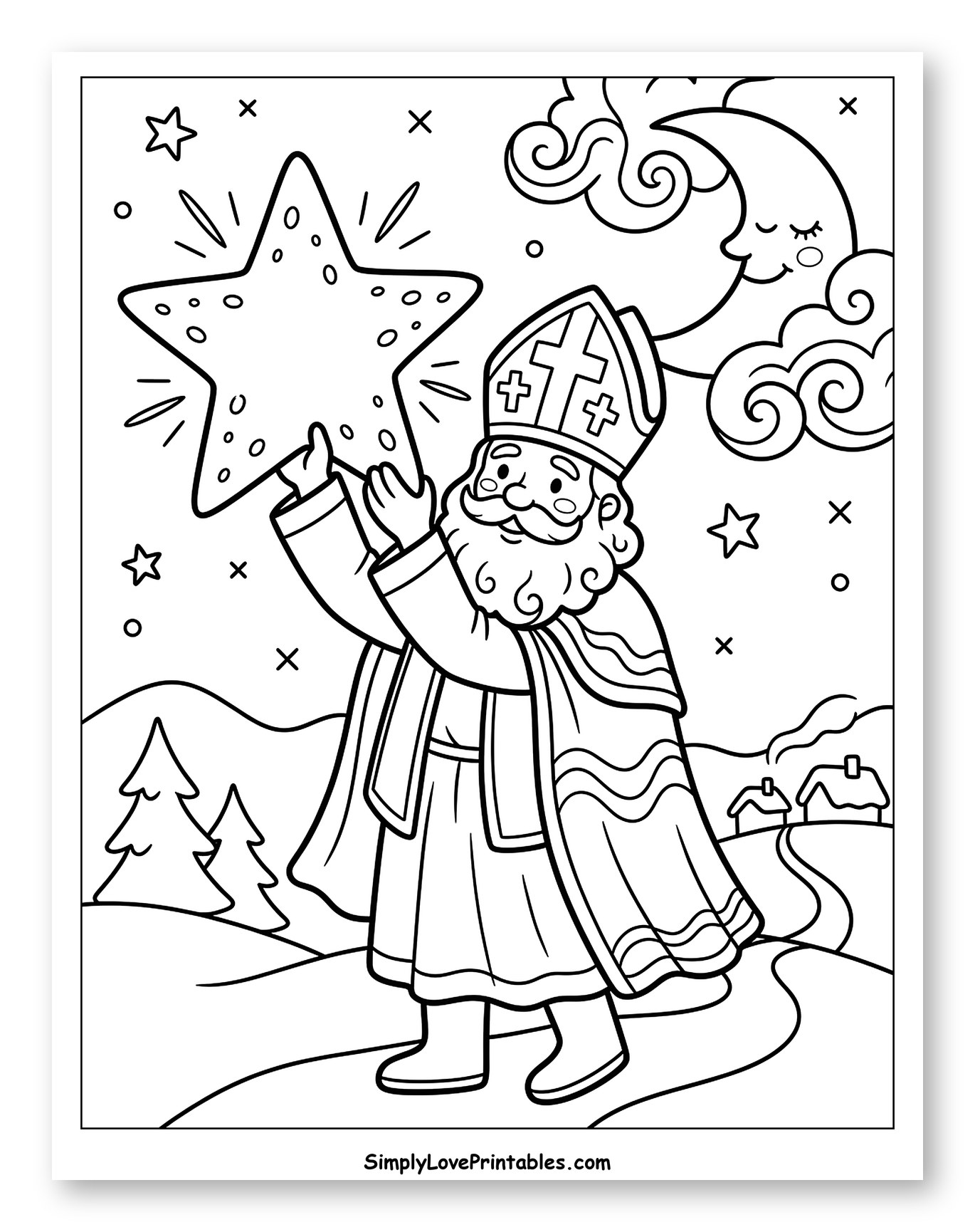 St. Nicholas Holding a Sparkling Star