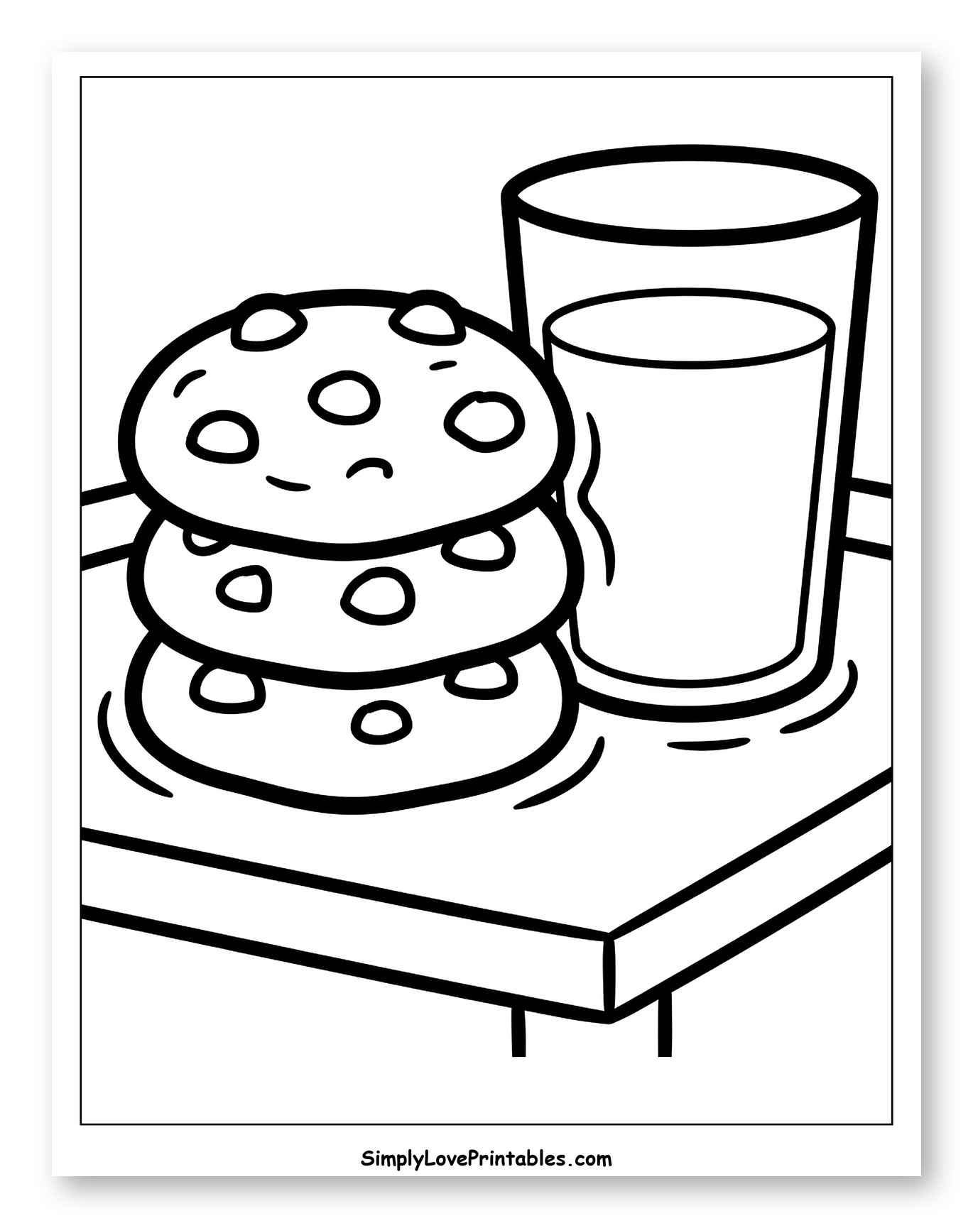 Stack of Cookies and a Glass of Milk