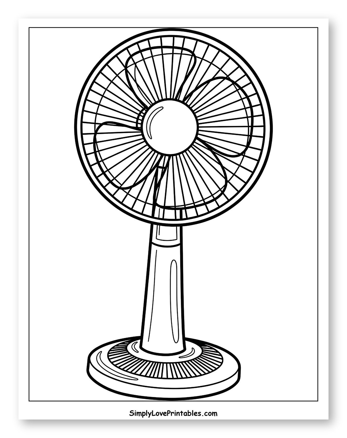 Standing Electric Fan Outline