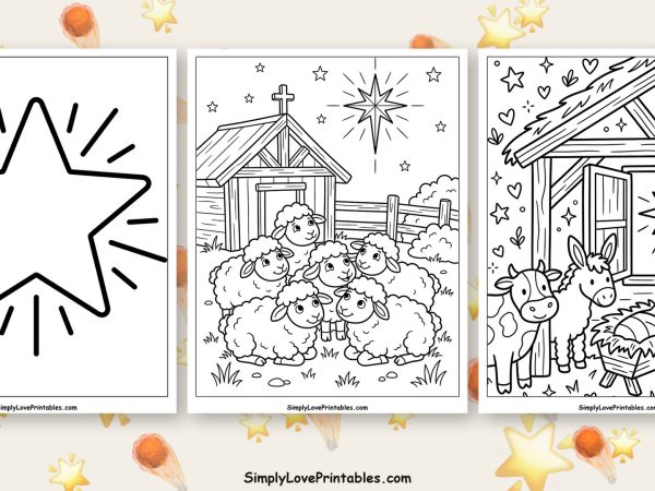 Star of Bethlehem coloring pages featured image