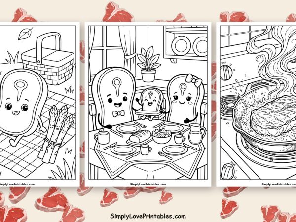 Steak coloring pages featured image