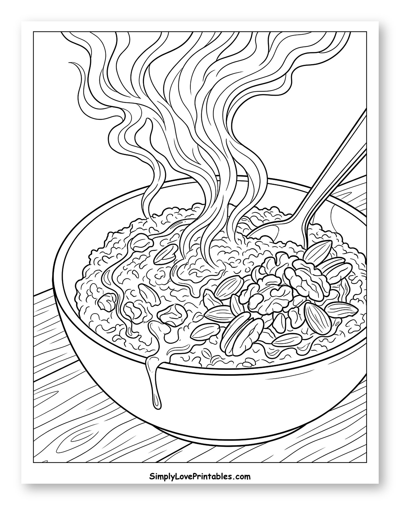 Steaming Oatmeal with Nuts and Fruit