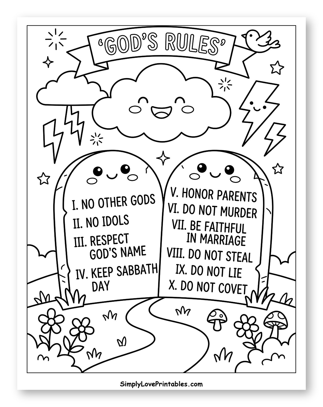 Stone Tablets Under Friendly Cloud