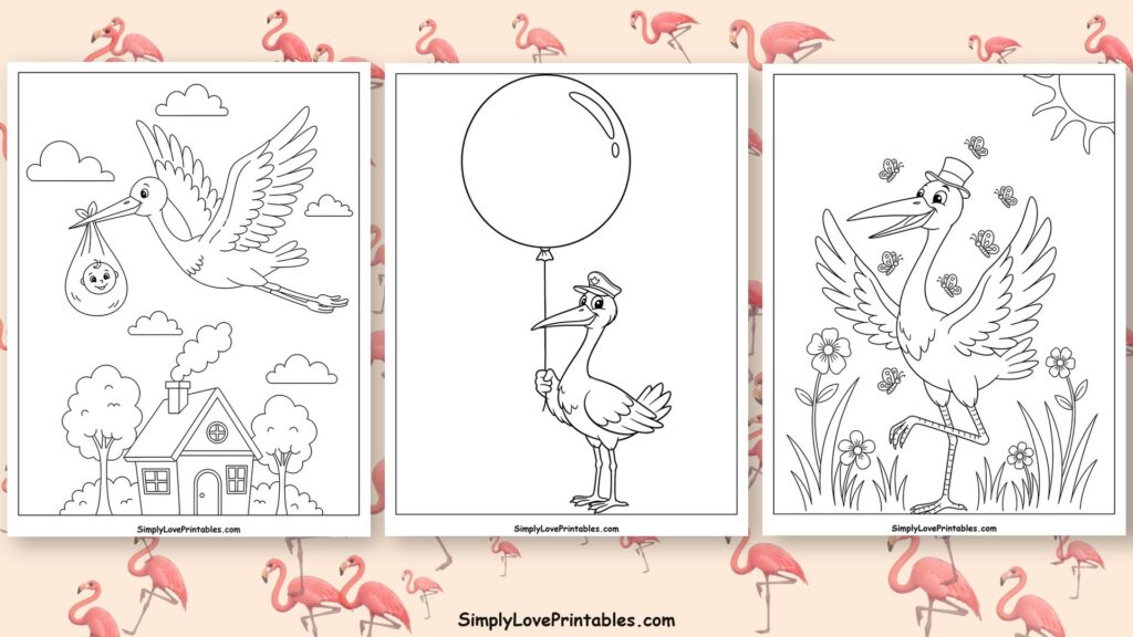 stork coloring pages featured image