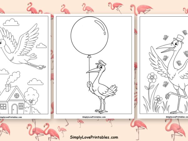 stork coloring pages featured image