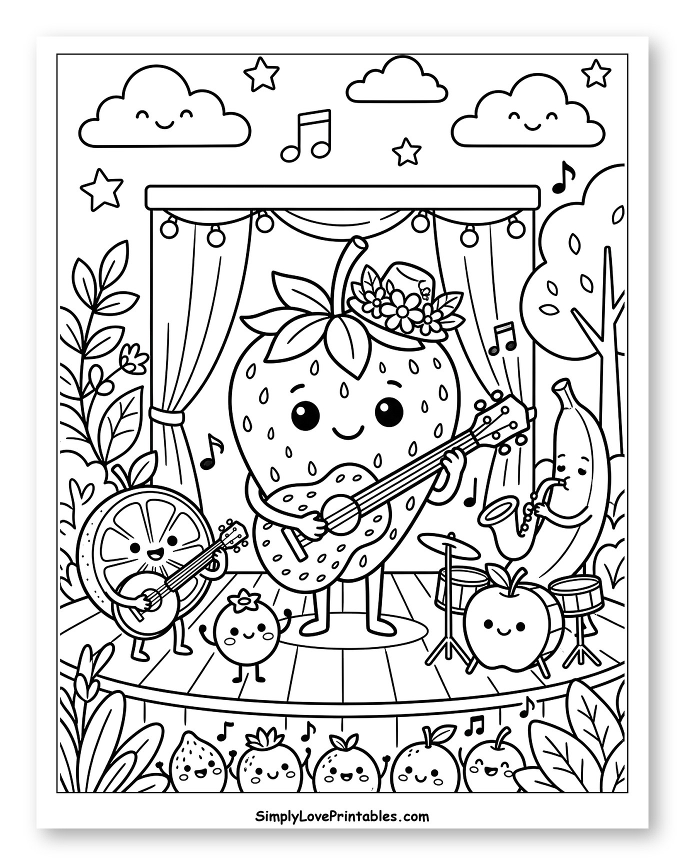 Strawberry and Friends Fruit Band Concert