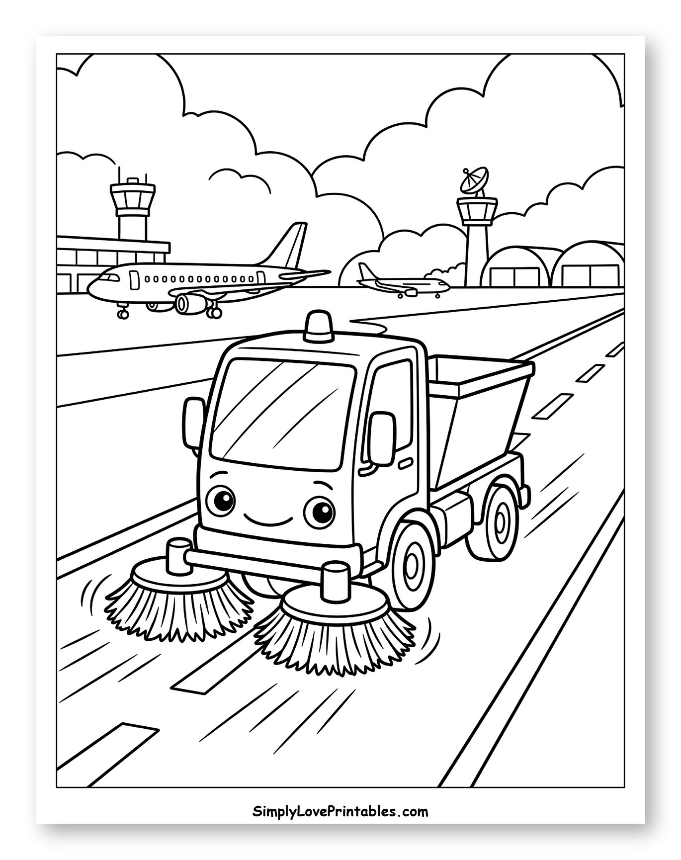 Street Sweeper Truck at the Airport