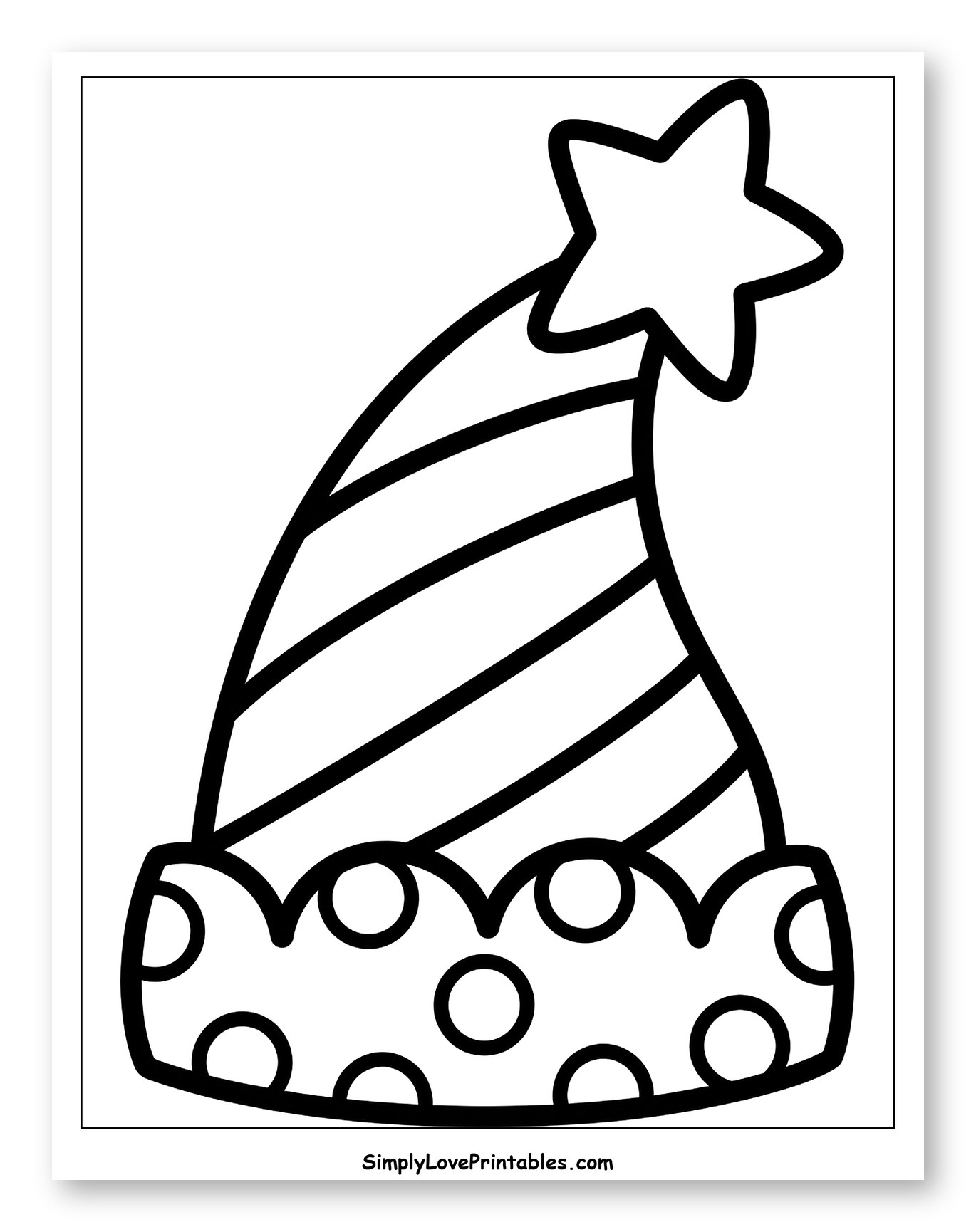 Striped Holiday Elf Hat with a Bright Star