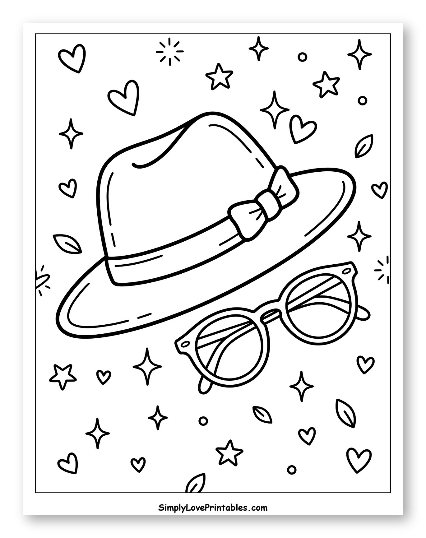 Stylish Fedora Hat and Retro Glasses