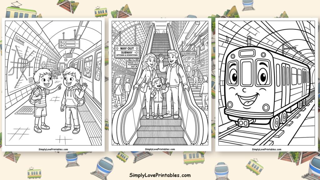 subway coloring pages featured image