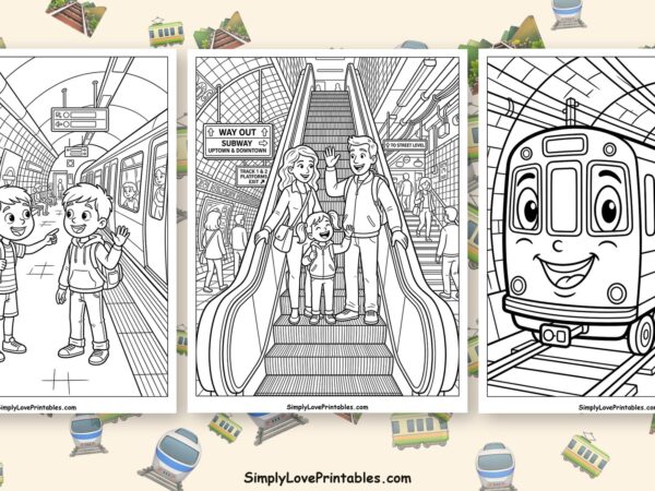 subway coloring pages featured image