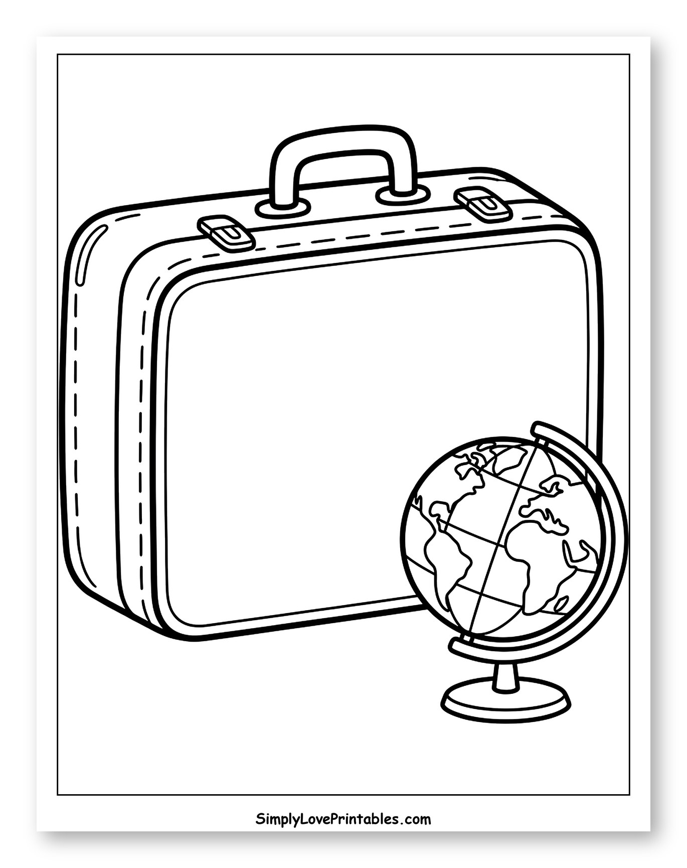 Suitcase and Globe for Travel