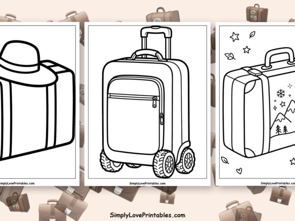 suitcase coloring pages featured image
