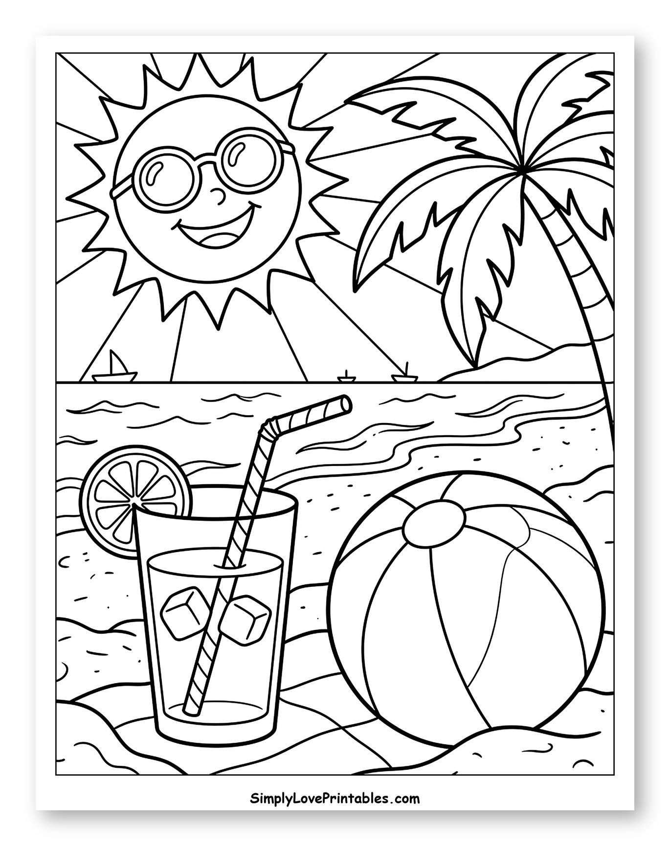 Summer Beach Day with Refreshing Lemonade