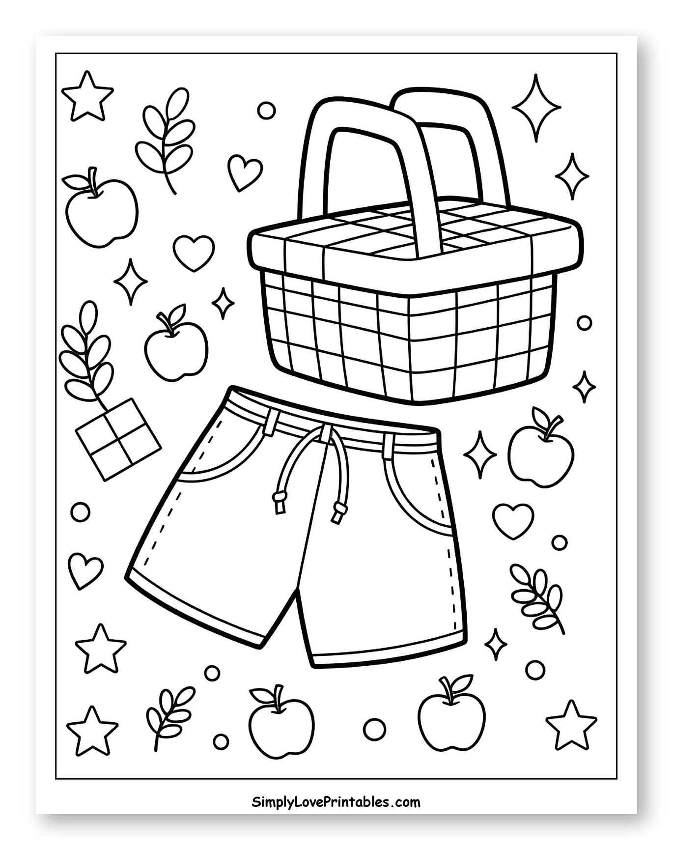 Summer Fun with Picnic Basket and Shorts