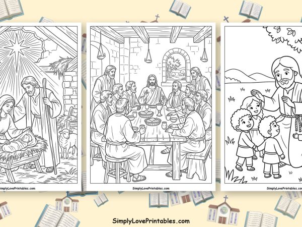 sunday school coloring pages featured image