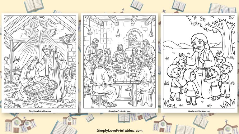 sunday school coloring pages featured image