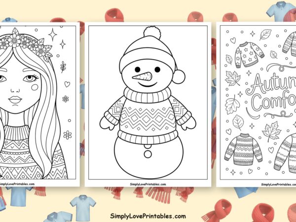 sweater coloring pages featured image
