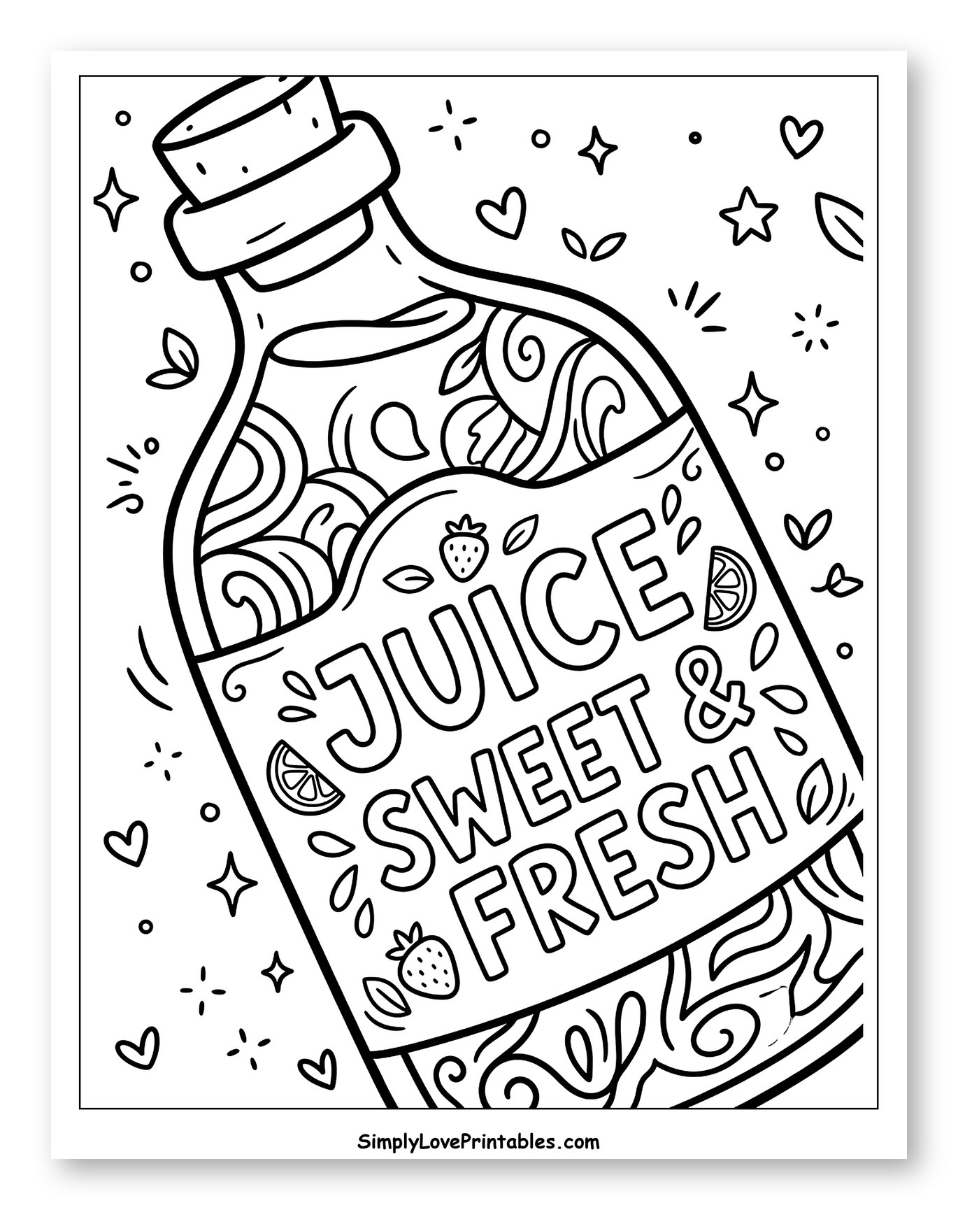 Sweet and Fresh Juice Bottle Design