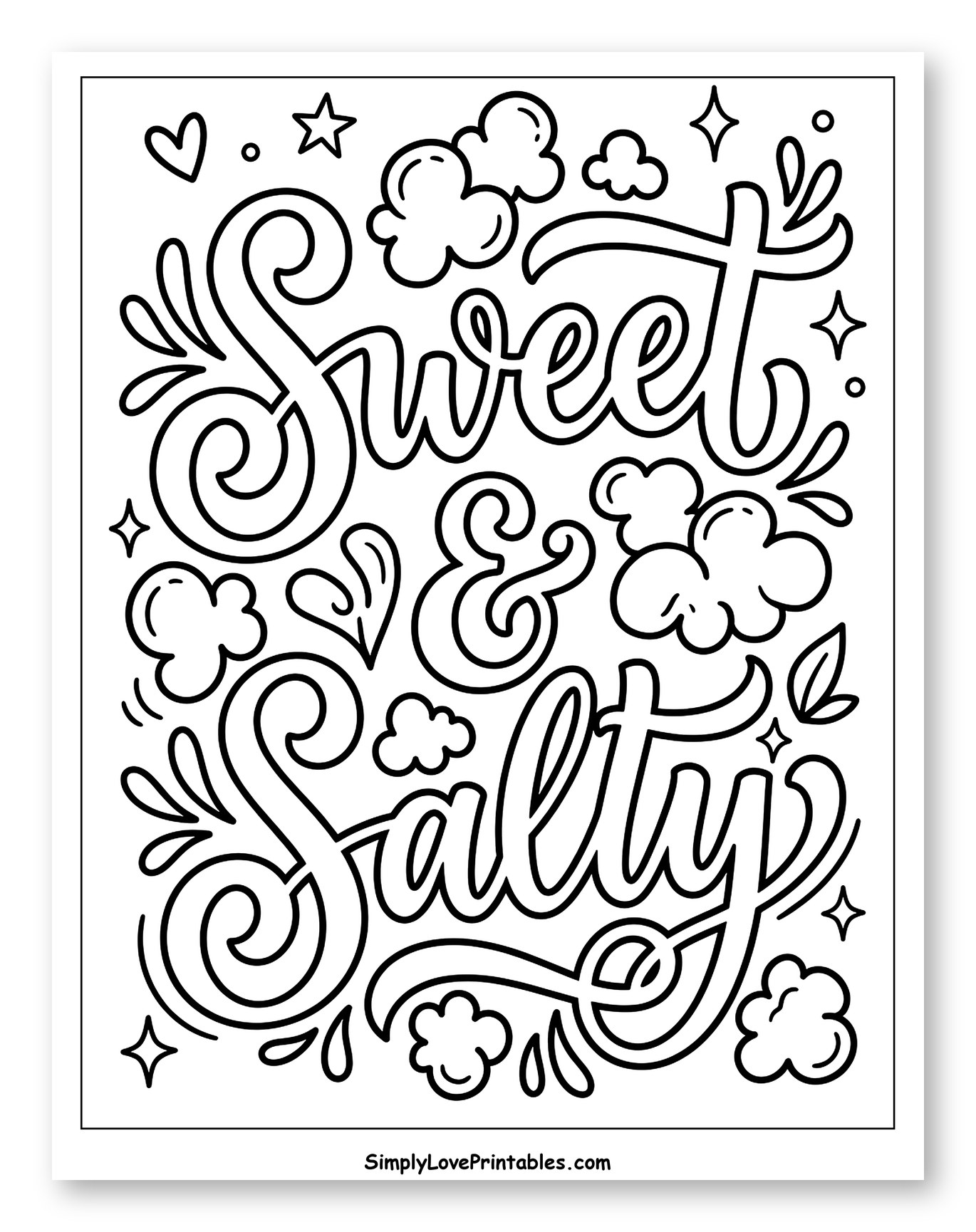 Sweet and Salty Lettering Design
