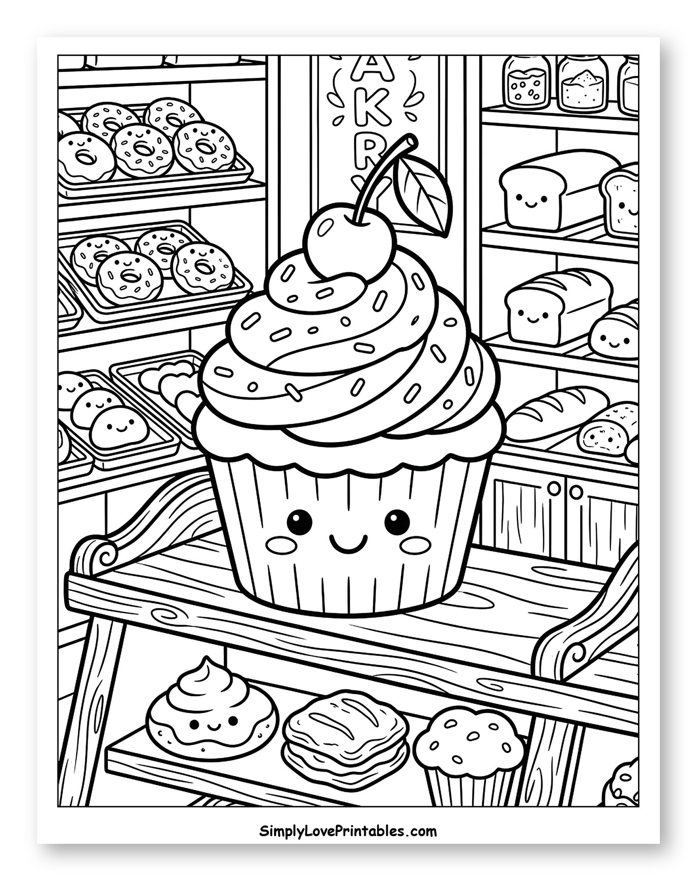 Sweet Bakery with a Big Cupcake