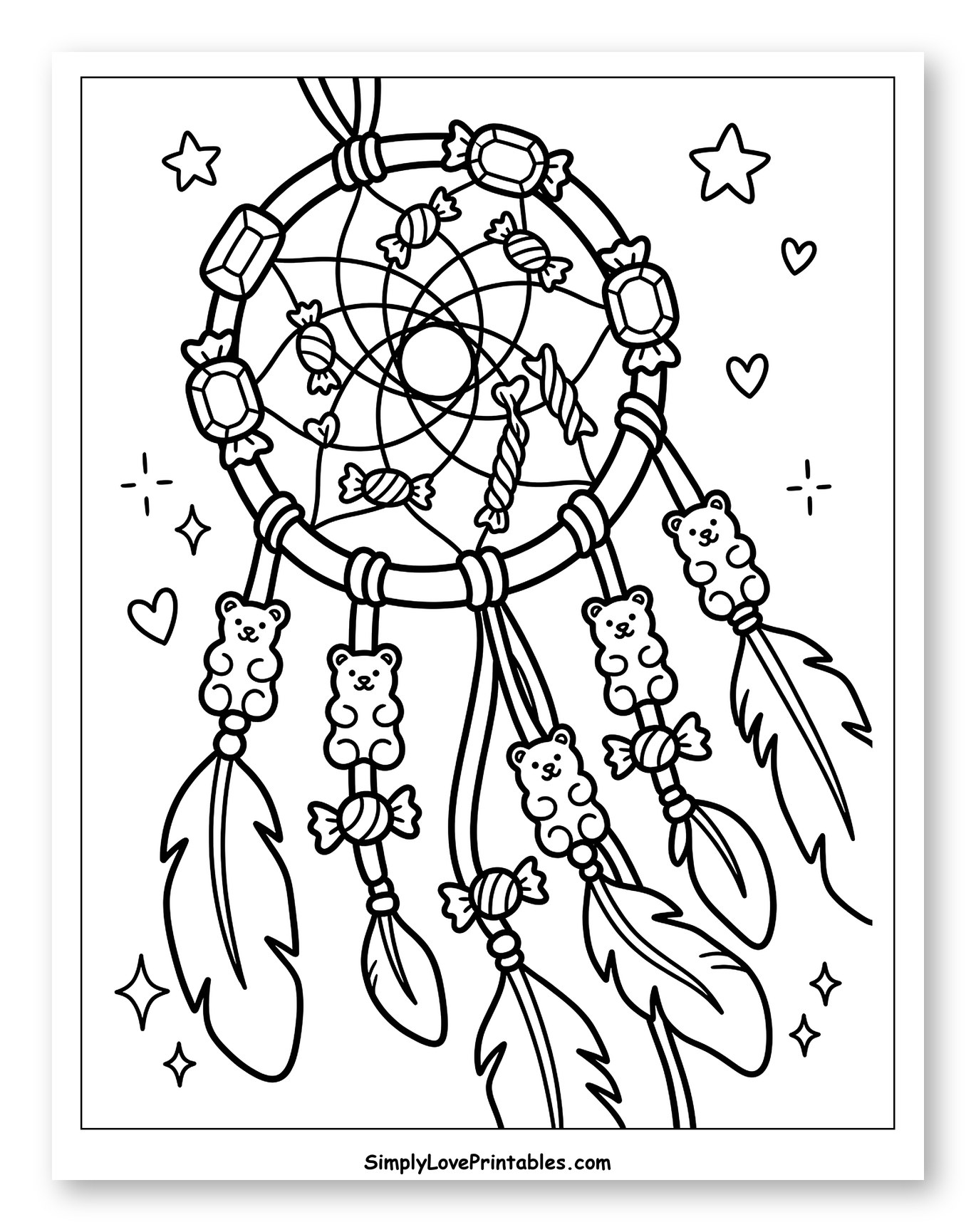 Sweet Dreamcatcher with Candies and Gummy Bears