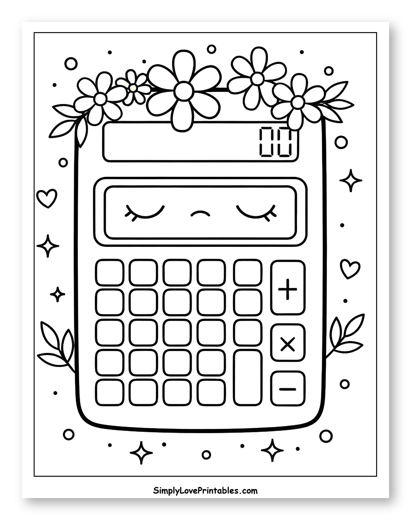 Sweet Dreaming Calculator with Floral Crown