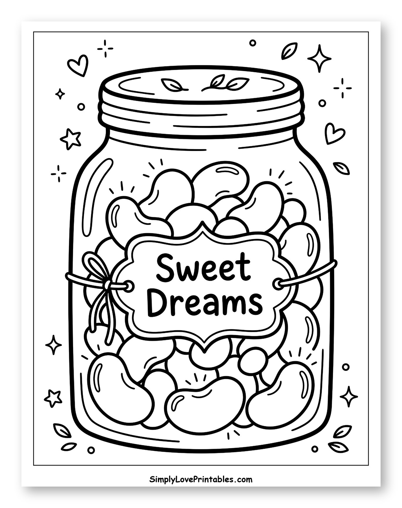Sweet Dreams Jelly Beans in a Jar
