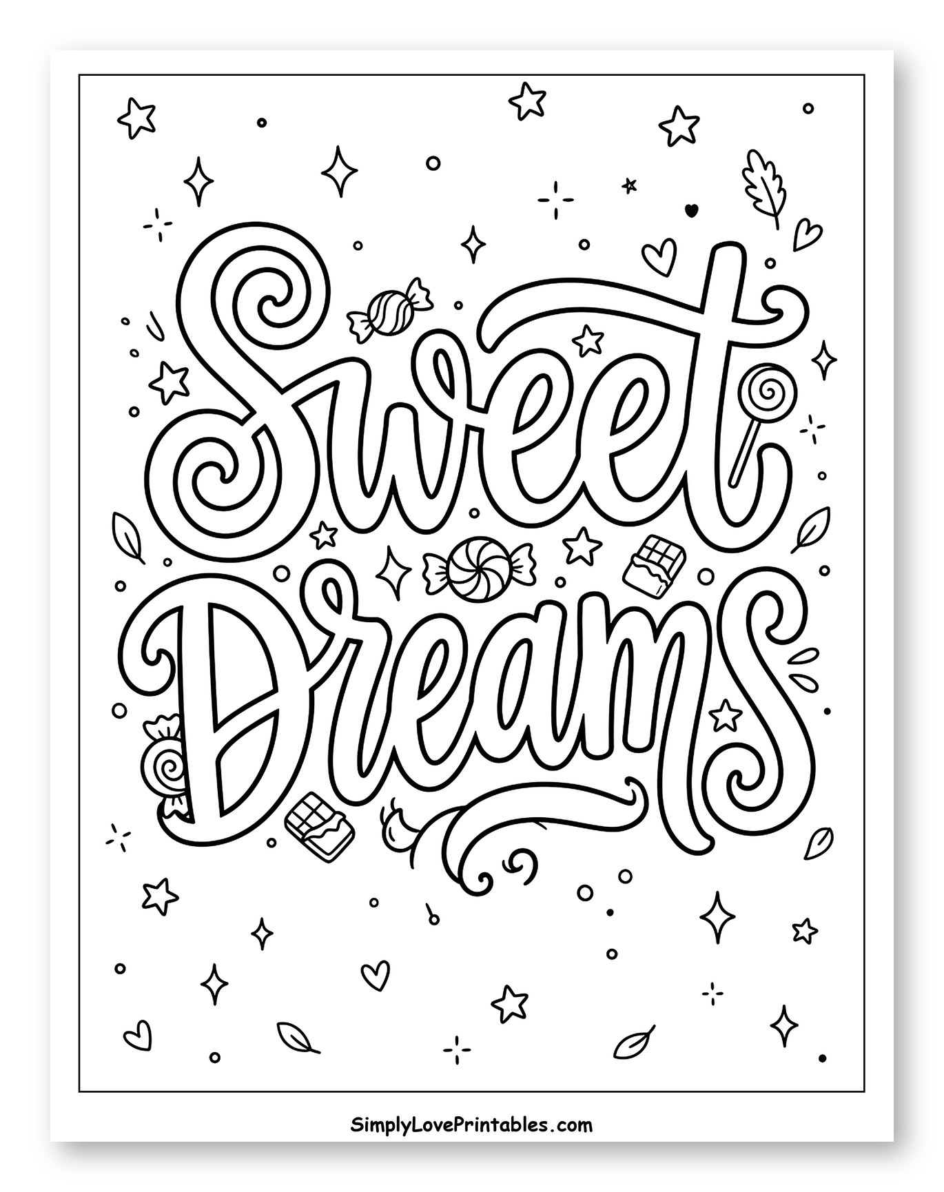 Sweet Dreams with Candies and Stars