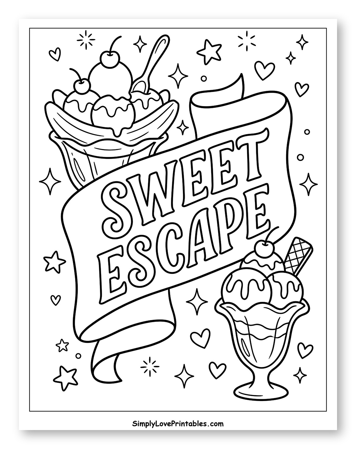 Sweet Escape Banana Split and Sundae